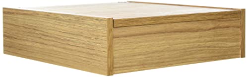 portaposate con coperchio Albert de Thiers - Portaposate 4 scomparti - Set per la casa fino a 48 pezzi - Effetto rovere chiaro, 27,5 x 26 x 7 cm, 490326