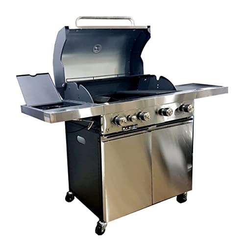 bbq a gas pietra lavica 2018 Barbecue a Gas GPL Pietra Lavica 4 Fuochi Fire Dok Special Inox