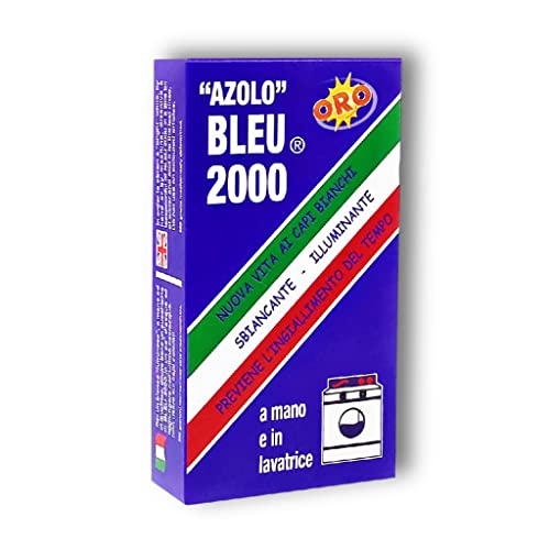 azolo per bucato Bleu 2000 Azolo Sbiancante per Bucato a Mano o in Lavatrice - Sbianca e Illumina i Capi Bianchi (250 gr)