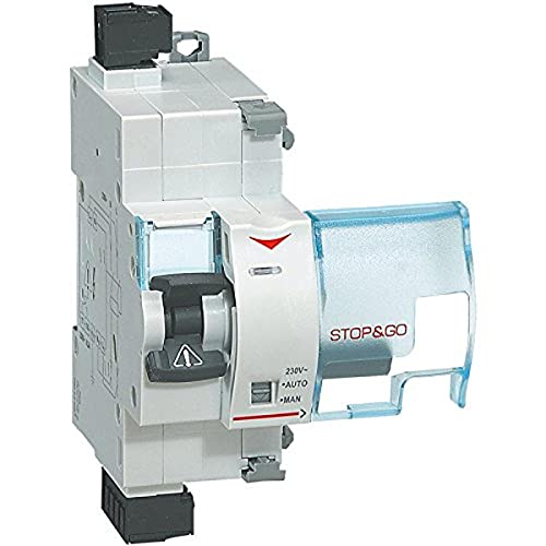 pin up contatore Bticino F80SG Serie BTDIN Salvavita Stop Go a Riarmo Automatico, Grigio