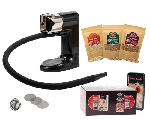 affumicatore a freddo fai da te 2018 BWAY Affumicatore a Freddo - Pistola Affumicatrice con 3 Confezioni di Legno Omaggio, Affumicatore Portatile, Smoking Gun Professionale Ideale per Cibi e Cocktails - Affumicatore a Freddo da Cucina