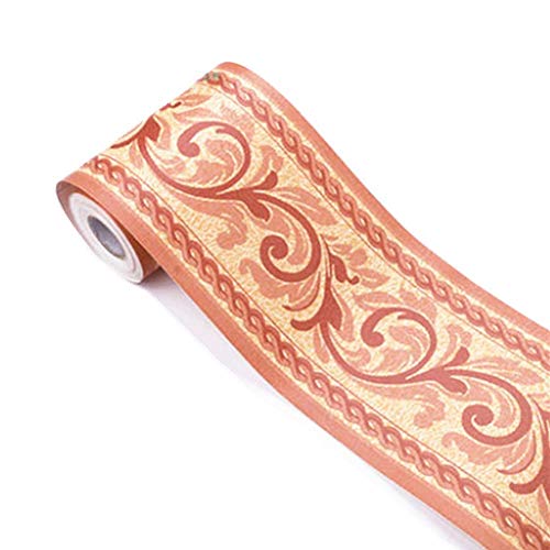 strisce decorative per pareti Carta da parati autoadesiva elegante con motivo forale, adesivo da parete, per bagno, cucina, soffitto, bordo impermeabile, rimovibile, 10 cm x 10 metri