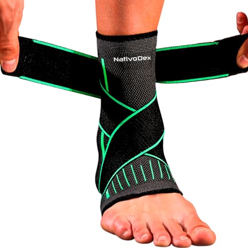 cavigliera per giocare a calcio Cavigliera Sportiva per Distorsione - Tutore Caviglia Regolabile - Supporto Caviglia Sportiva Elastica e Traspirante - Fascia Elastica Caviglia Per Danni Ai Legamenti e Tendinite (L)