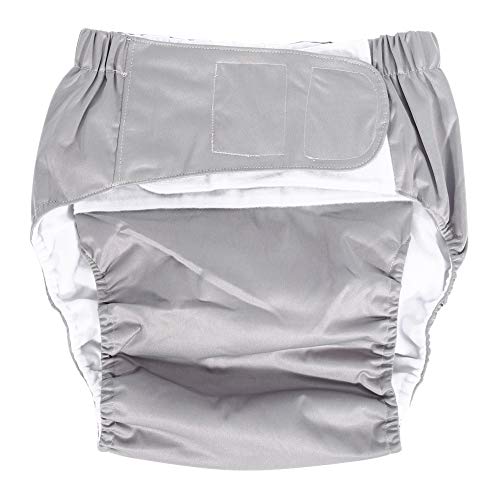 mutande di plastica per incontinenti 2018 DEWIN Mutande per Anziani Incontinenti,Mutanda Plastica Incontinenti Pantaloni per Pannolini Traspiranti per Adulti Lavabili e Regolabili per la Cura Dell'incontinenza (Grigio)