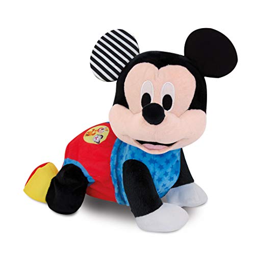 topolino il mio amico interattivo Disney Baby Clementoni - Baby Mickey Gattona con Me, Topolino Peluche per Imparare a Gattonare, Gioco Prima Infanzia Bambini 6-36 Mesi, Insegna Numeri e Versi degli Animali, Lingua Italiana, 17237