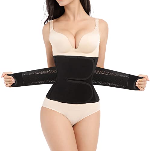 fascia per diastasi addominale Fascia per pancia postpartum,Raccoglitore addominale Sezione C,Legante addominale Post Chirurgia Cintura,Tummy Tuck Compressione Wrap Waist Trainer Nero