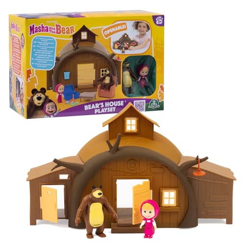 casetta masha e orso Giochi Preziosi Masha E Orso - Casa Di Orso Playset Ricca Di Accessori E Con I Personaggi Articolati Di Masha E Orso Inclusi, Per Bambini A Partire Dai 3 Anni