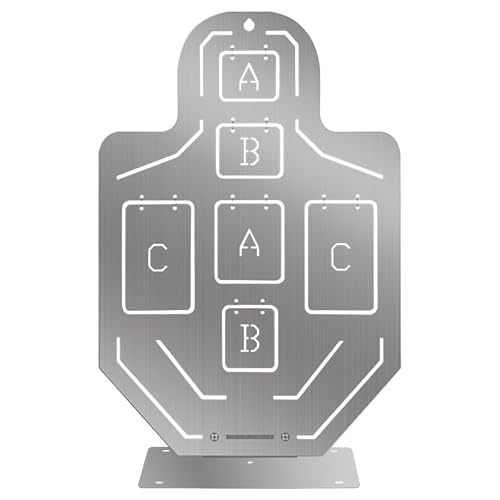 armi softair amazon Gunyoo Piastre in Acciaio per Il tiro al poligono e la Pratica delle Armi con Fucili, Pistole e Fucili da Caccia Tattici Airsoft Paintball (Silver)