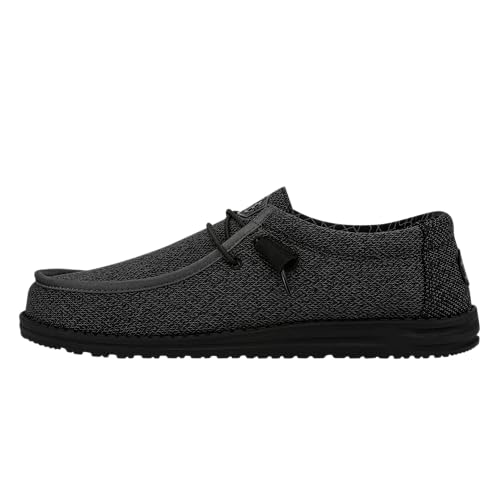 scarpe marina seval HEYDUDE - Wally Sox - Scarpe Uomo Slip-On - Mocassini, Micro Total Black, 44