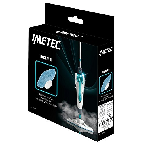 imetec master vapor plus sm02 Imetec 8098 Kit Panni di Ricambio per Scopa a Vapore Master Vapor Plus SM02