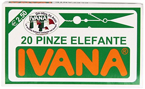 mollette per stendere i panni Ivana - Pinze Bucato Elefante - 20 pinze