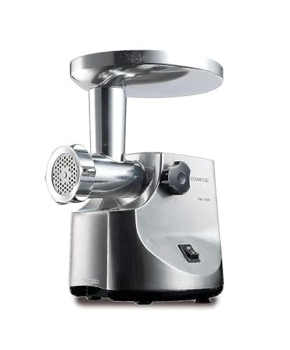 tritacarne e ossa Kenwood MG510 Tritacarne Tritacarne Elettrico Professionale con Struttura in Metallo, Dotazione 3 Dischi e Kebbe, Trita fino a 2kg di ingredienti al minuto, Pestello, Doppio senso di Rotazione, 1600w