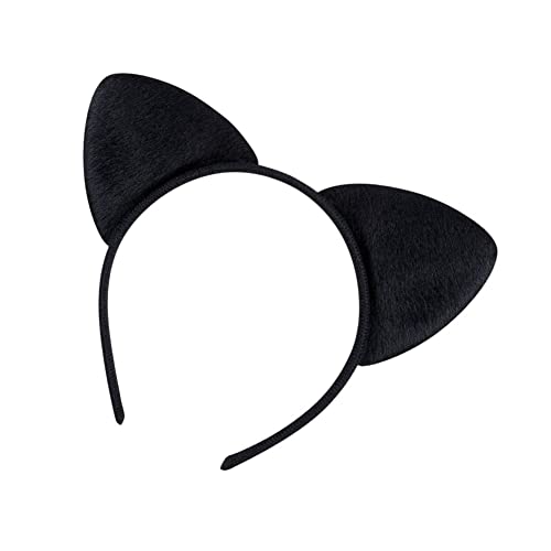 cerchietto con orecchie da gatto KOMUNJ Fascia per capelli con orecchie di gatto, per ragazze e donne, per feste in costume, 1 pezzo