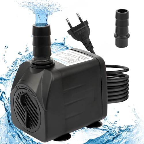 pompe ricircolo acqua per fontane Mini Pompa Acqua,(800L/H,16W),Pompa ad Acqua Sommergibile,Sommergibile Ultra-Silenzioso Pompa per Acquario Fontane Acqua Sistemi di Circolazione per Terrari,Acquario,Laghetto,Pesce Stagno,Ecc