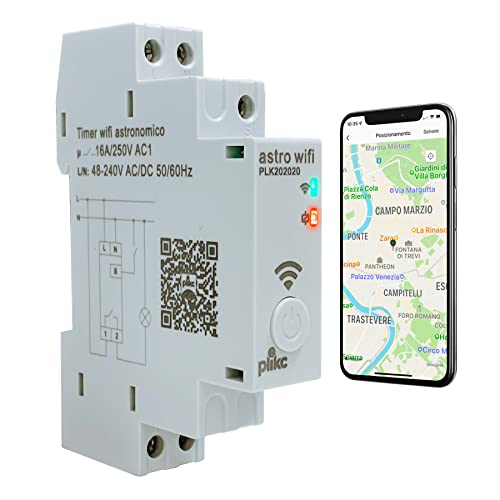 orologio astronomico per luci esterne Plikc - Interruttore orario astronomico - giornaliero/settimanale - multifunzione WIFI 48-230Vac - plikc astro wifi