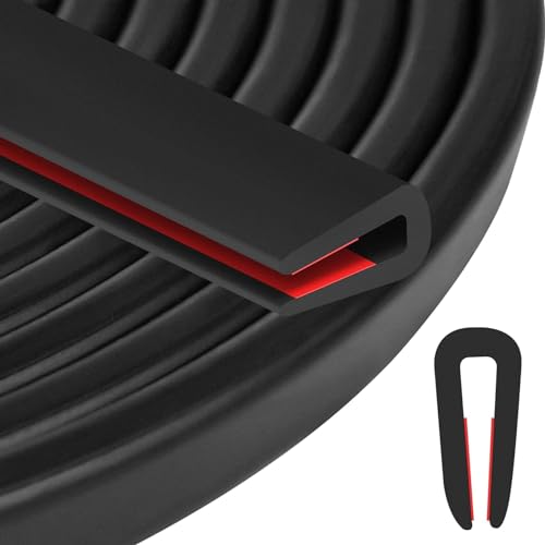 profili in gomma ad u Profilo di Protezione Dei Bordi 6mm x 3 meter Guarnizione a U in Gomma Durevole EPDM per Porte Auto Pannelli in Vetro Pannelli in Metallo (6mm, 3meter)