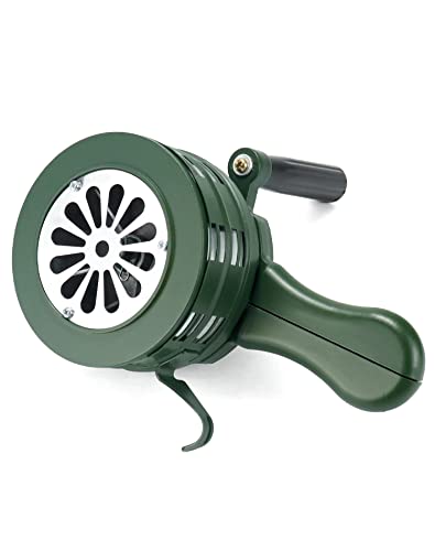 sirena antiaerea a manovella QWORK® Sirena d'allarme a manovella, 110 dB, Lega di alluminio, per fabbriche, scuole e luoghi pubblici