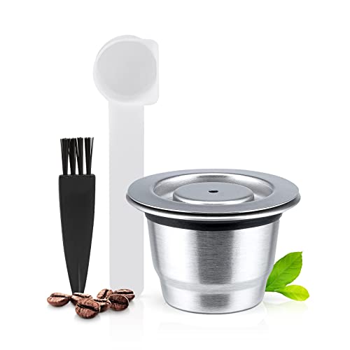 capsule riutilizzabili nespresso RECAFIMIL Capsule riutilizzabili Nes presso in acciaio inox ricaricabili cialde da caffè compatibili per macchina Nes-presso