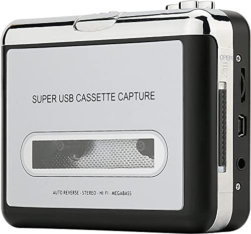convertitore cassette audio in mp3 Reshow Lettore Cassette Audio - Registratore di Cassetta Portatile che Converte l'audio su Nastro Walkman in formato MP3 via USB- Compatibile con Windows e Mac (Argento)