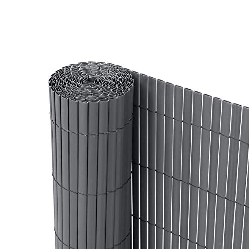 doghe in pvc per esterni 2018 Ribelli Canniccio PVC Recinzione recinto Balcone frangivento, colorazione:Antracite, Distanza:3 Metri, rialzamento:100 cm