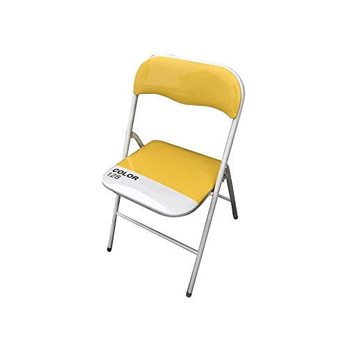 sedia panton imitazione Se Pieghevole Slimgialla Pantone 128 in Metallo Per Ufficio Casa e Campeggio Seduta Imbottita