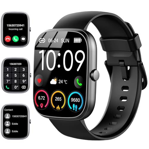 contacalorie da polso Smartwatch Uomo Donna, 1.91" Orologio Fitness con Effettua/Risposta Chiamate, 110+ Sportive Fitness Tracker, Sonno Cardiofrequenzimetro, Contapassi/Cronometro/Impermeabil IP68 Smart Watch Android iOS