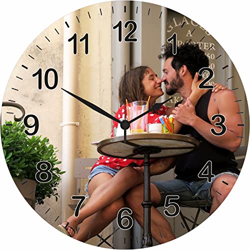 orologio da parete con foto 2018 SOLO ORA Orologio da parete personalizzabile con foto/immagine e/o scritta, diam.30 cm in Forex, ottima idea regalo,regalo San Valentino, regalo personalizzato