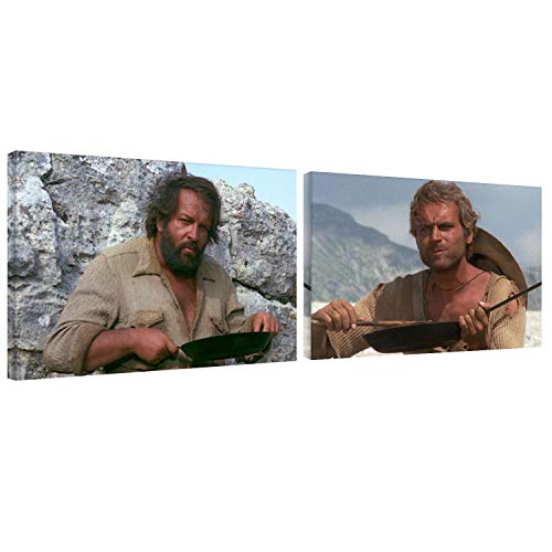 bud spencer e terence hill pari e dispari 2018 Terence Hill e Bud Spencer. Anche gli angeli mangiano fagioli, confezione di 2 tele (2 x 60 x 40 cm)