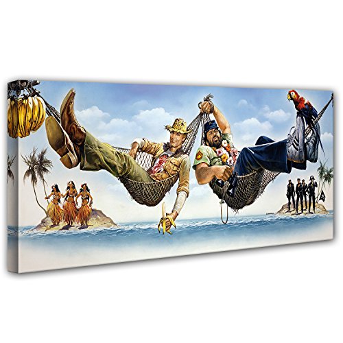 tutti i film di bud spencer e terence hill completi 2018 Terence Hill - Tela di Bud Spencer e Terence Hill del film “Chi trova un amico trova un tesoro, Renato Casaro Edition, 120 x 50 cm