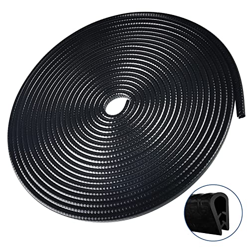 proteggi portiera auto Uootach Protezione Portiera Auto, 5M Paraspigoli Anti-perdite, in gomma a forma di U, ricambi per auto Porte, bagagliaio, cofano (Nero)