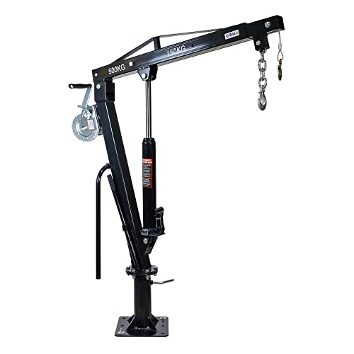gru pick up Wiltec Gruetta per pick up idraulica con verricello max 500 kg girevole a 360° Mini gru di sollevamento