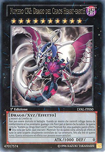 numero 92 yu gi oh YU-GI-OH! - LVAL-IT050 - Numero C92: Drago del Chaos Heart-Earth - L'Eredità del Valoroso - 1st Edition - Rara