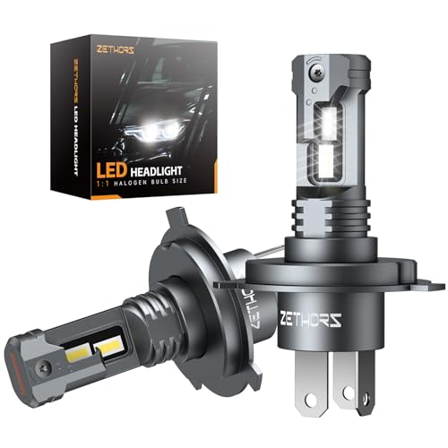 lampade a led h4 Zethors Lampadine LED H4 Auto, 2Pcs Fari H4 LED Canbus 50W 16000LM 6000K H4/9003/HB2 Luce Abbagliante e Anabbagliante, Sostituzione dei Alogena,Plug and Play,Impermeabile IP68,senza Ventola